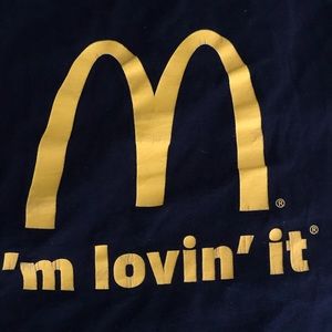 Men’s Black McDonald’s I’m lovin’ it Double Sided T-Shirt Size XL